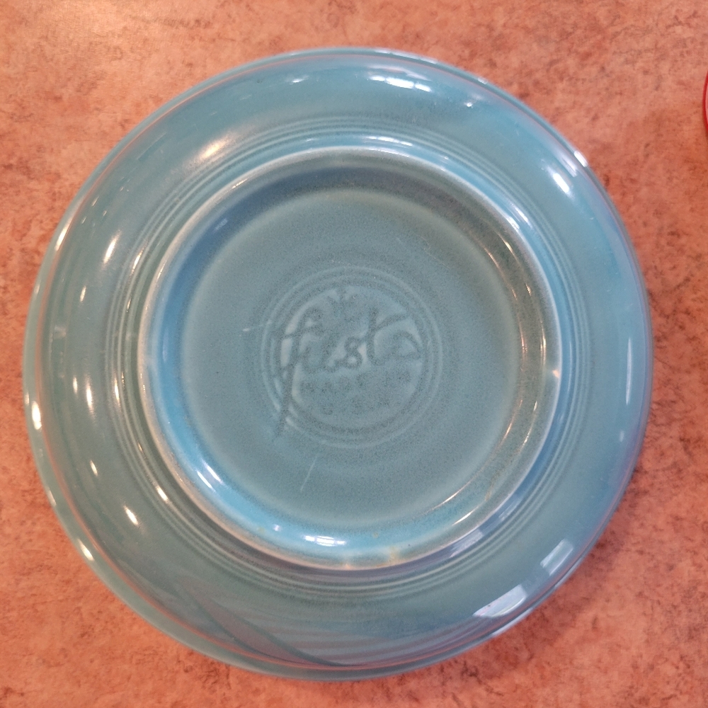 Vintage Fiesta 8.5" Nappy Bowl ~ Fiestaware ~ Serving Bowl ~ Turquoise - Picture 9 of 16